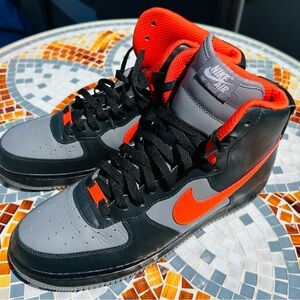 Men’s Nike Air Force 1 Size 13 High-Top Sneakers - Orange and Black